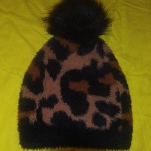 Cheetah print beanie